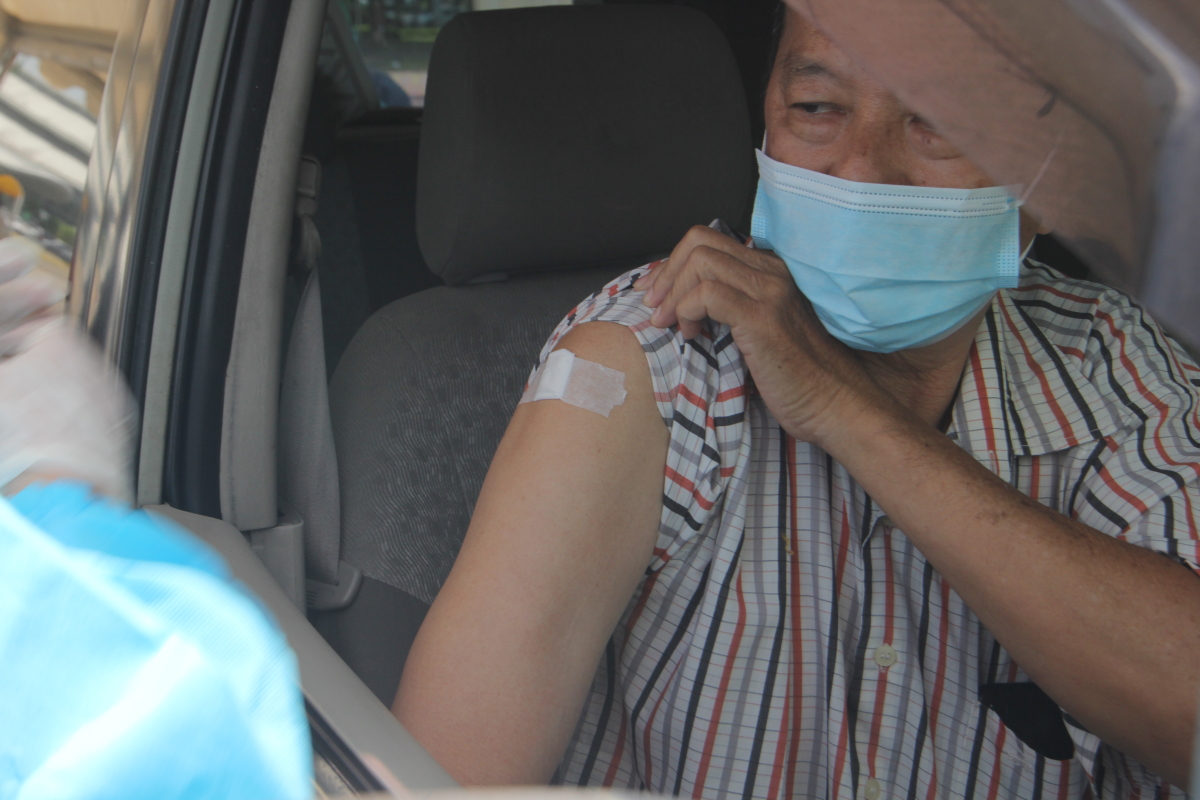 Asia Covid vaccines, drive thru in Indonesia